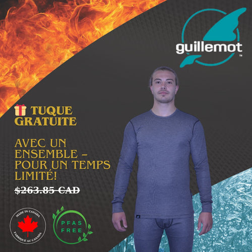 Flame-Resistant Men’s Set (Crew Neck Sweater + Pants with Fly + Free Toque)