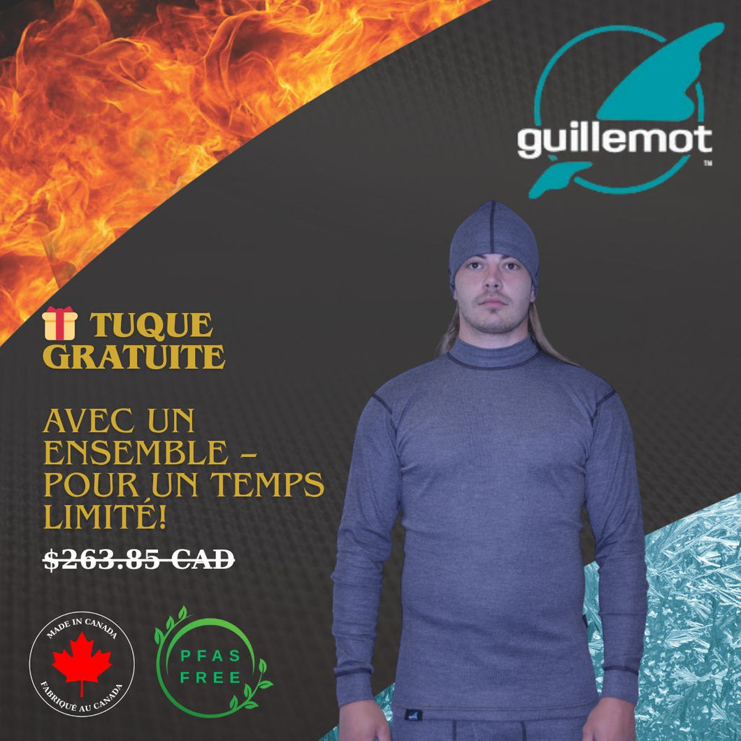 Flame-Resistant Men’s Set (Mock Neck Sweater + Pants without Fly + Free Toque)